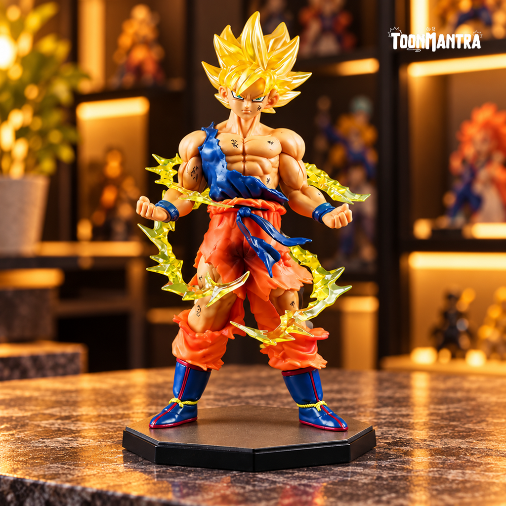 Dragon Ball Z Goku Standing Figure with Flame Effect – ToonMantra