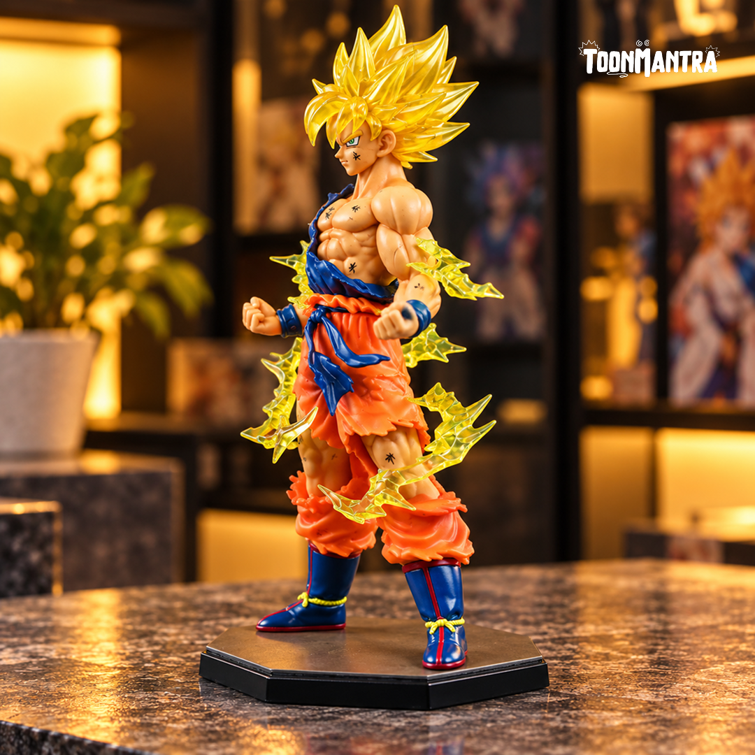 Dragon Ball Z Goku Standing Figure with Flame Effect – ToonMantra