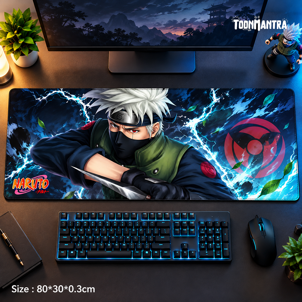 Naruto Kakashi Hatake Lightning Strike Gaming Desk Mat