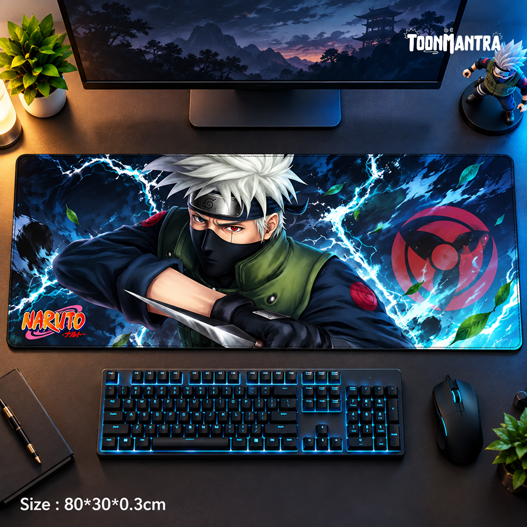 Naruto Kakashi Hatake Lightning Strike Gaming Desk Mat