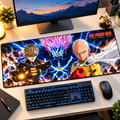 One Punch Man Saitama Genos Cosmic Battle Gaming Desk Mat
