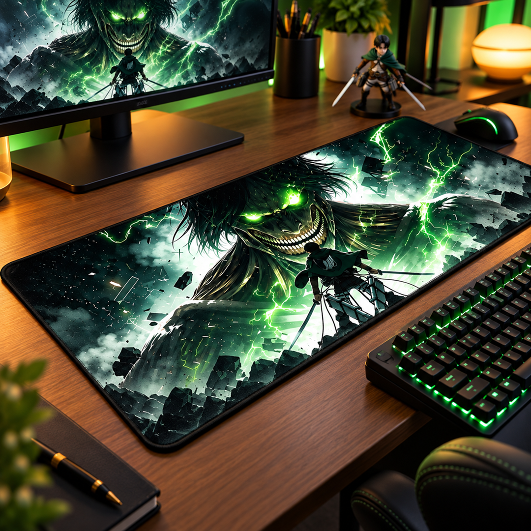 Attack on Titan Green Titan Battle Gaming Mouse Pad