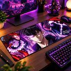 Solo Leveling Sung Jinwoo Purple Shadow Army Gaming Desk Mat