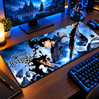 Solo Leveling Sung Jinwoo Shadow Monarch Gaming Desk Mat