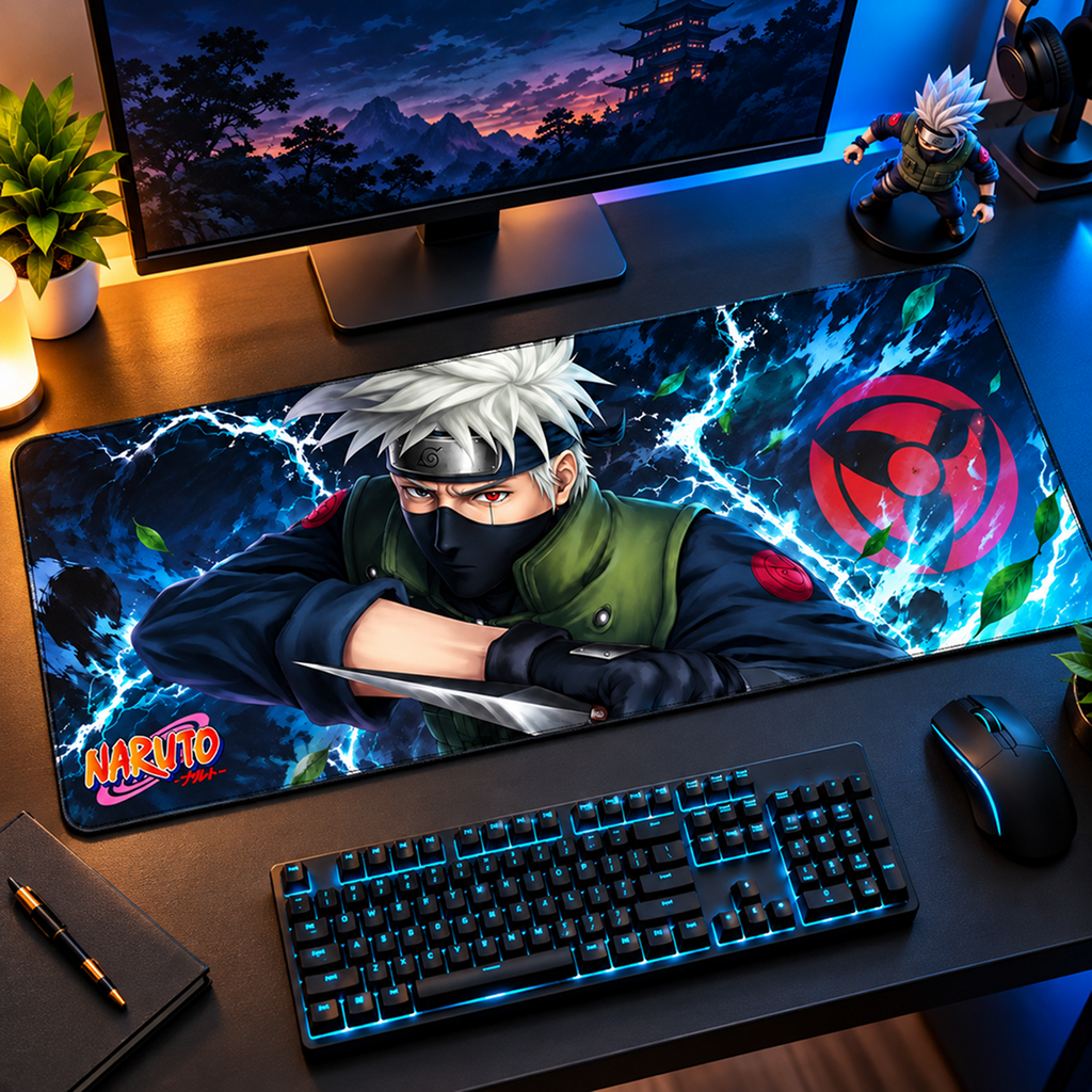 Naruto Kakashi Hatake Lightning Strike Gaming Desk Mat