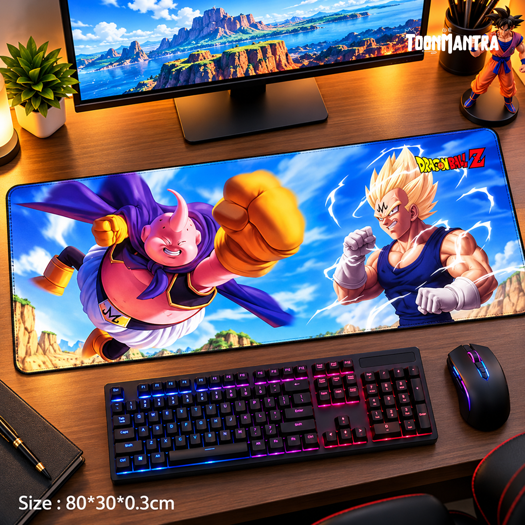 Dragon Ball Z Majin Buu vs Majin Vegeta Battle Gaming Desk Mat