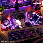 Solo Leveling Sung Jinwoo Purple Shadow Army Gaming Desk Mat