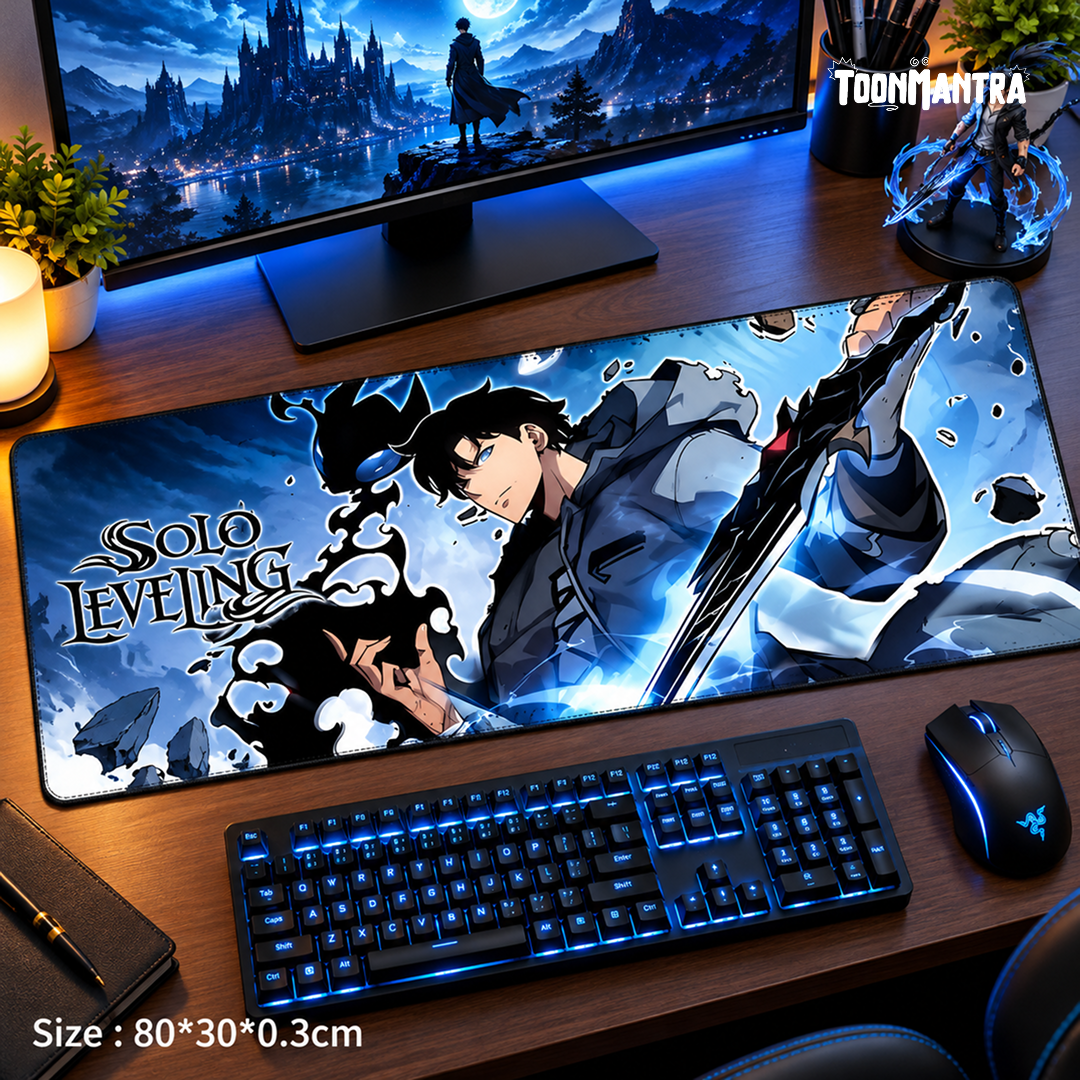 Solo Leveling Sung Jinwoo Shadow Monarch Gaming Desk Mat