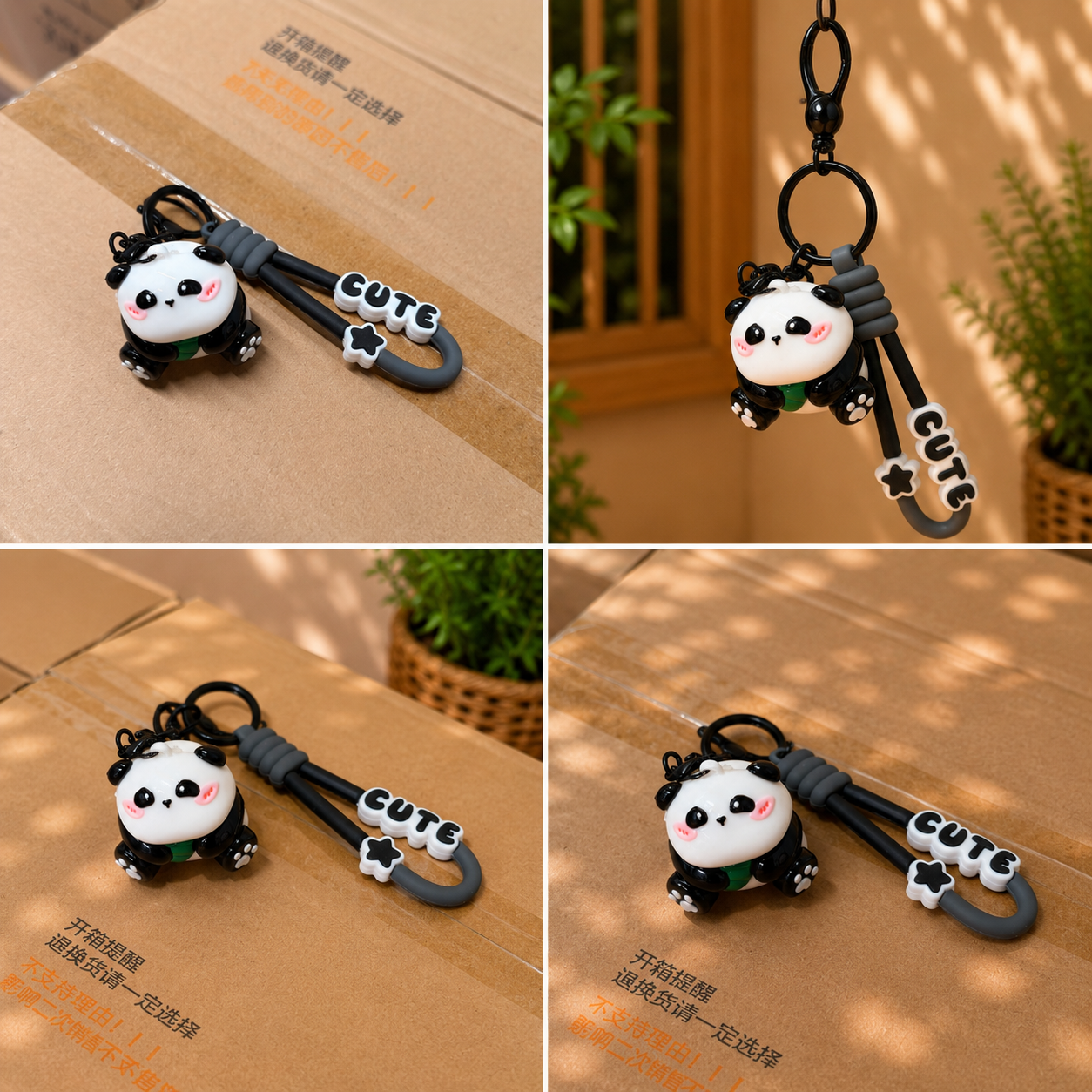 Cute Panda Keychain