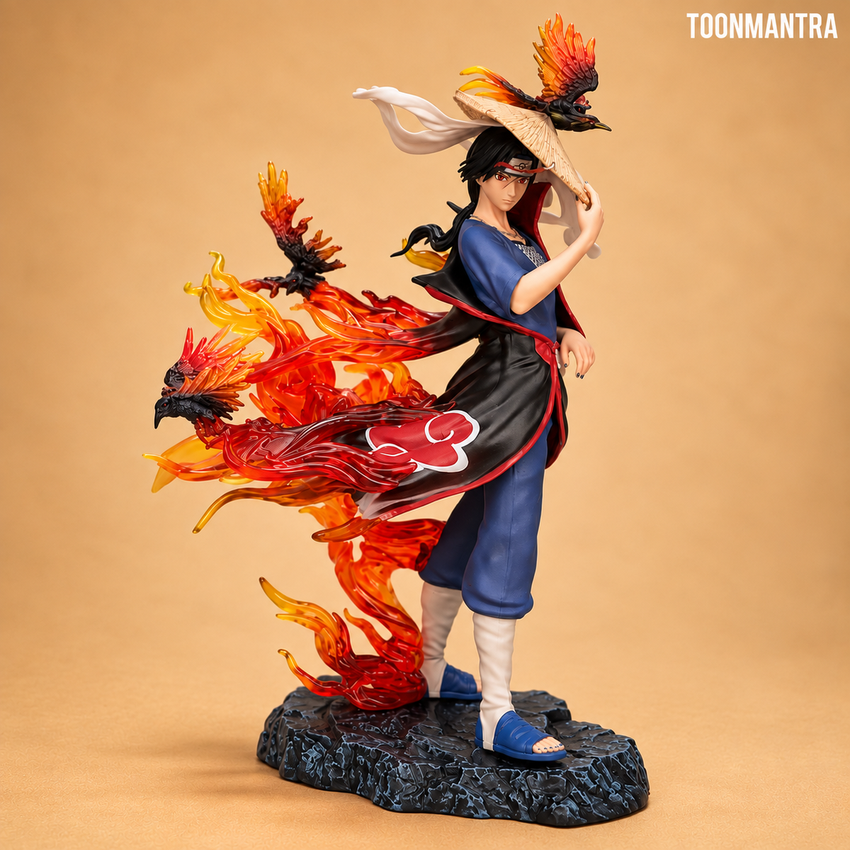 Naruto Shippuden Itachi Uchiha Akatsuki Flame Effect Collectible Figure